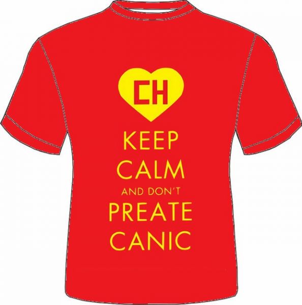 Keep calm and don't preate canic