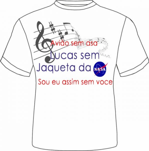 Lucas sem jaqueta da nasa sou assim sem voce